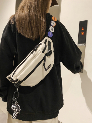 Vīriešu krūšu soma, moderna ielas mugursoma, maza mugursoma, sieviešu modes ikdienas japāņu stila jostas soma, moderna zīmola plecu soma