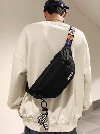 Vīriešu krūšu soma, moderna ielas mugursoma, maza mugursoma, sieviešu modes ikdienas japāņu stila jostas soma, moderna zīmola plecu soma