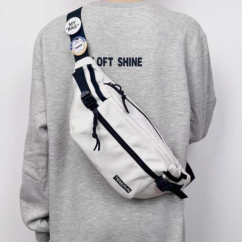 Vīriešu krūšu soma, moderna ielas mugursoma, maza mugursoma, sieviešu modes ikdienas japāņu stila jostas soma, moderna zīmola plecu soma