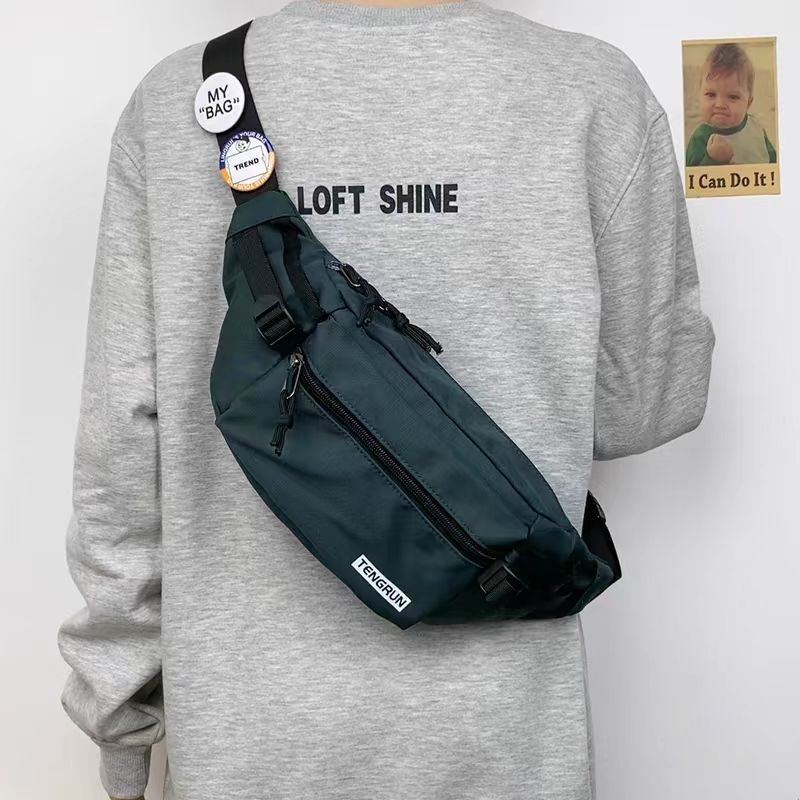 Vīriešu krūšu soma, moderna ielas mugursoma, maza mugursoma, sieviešu modes ikdienas japāņu stila jostas soma, moderna zīmola plecu soma