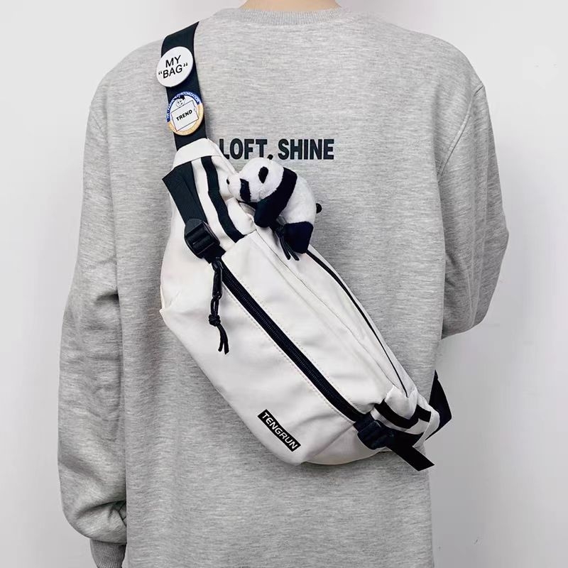 Vīriešu krūšu soma, moderna ielas mugursoma, maza mugursoma, sieviešu modes ikdienas japāņu stila jostas soma, moderna zīmola plecu soma