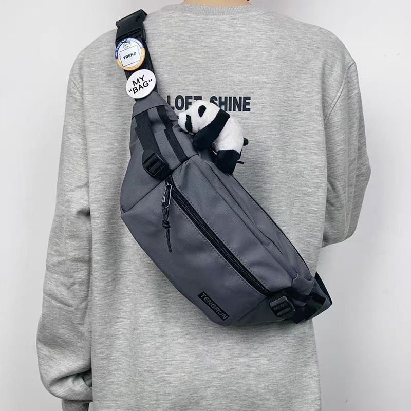 Vīriešu krūšu soma, moderna ielas mugursoma, maza mugursoma, sieviešu modes ikdienas japāņu stila jostas soma, moderna zīmola plecu soma