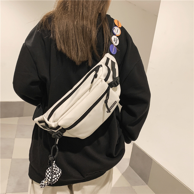 Vīriešu krūšu soma, moderna ielas mugursoma, maza mugursoma, sieviešu modes ikdienas japāņu stila jostas soma, moderna zīmola plecu soma