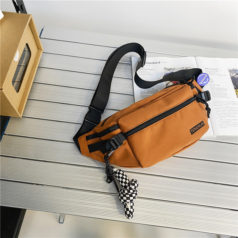 Vīriešu krūšu soma, moderna ielas mugursoma, maza mugursoma, sieviešu modes ikdienas japāņu stila jostas soma, moderna zīmola plecu soma