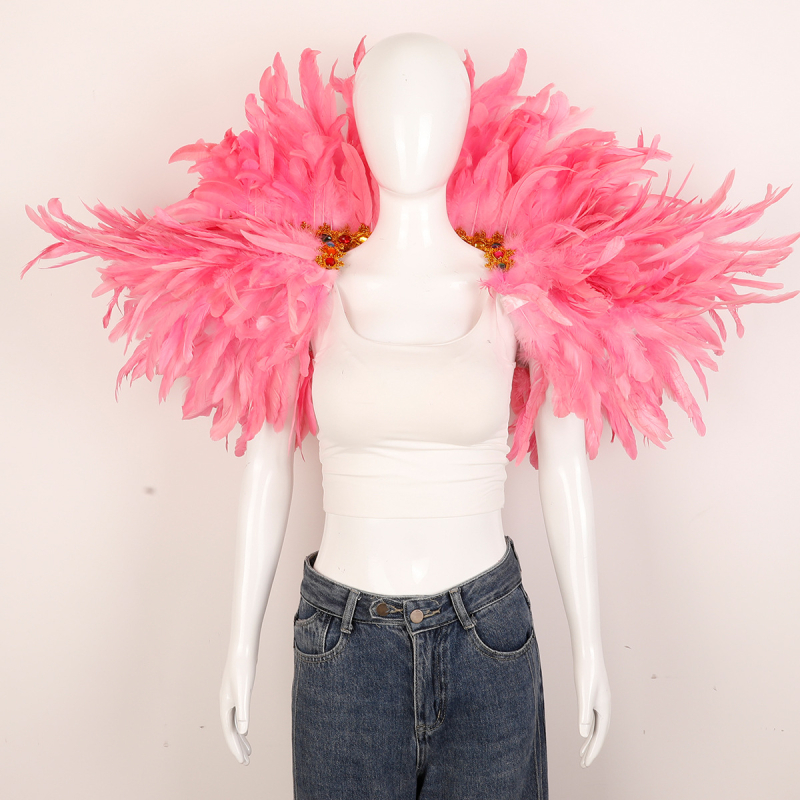 Plunksnų skara, apsiaustas, Helovino karnavalo kostiumas, šou, šokių liemenė, netikra apykaklė, apsiaustas