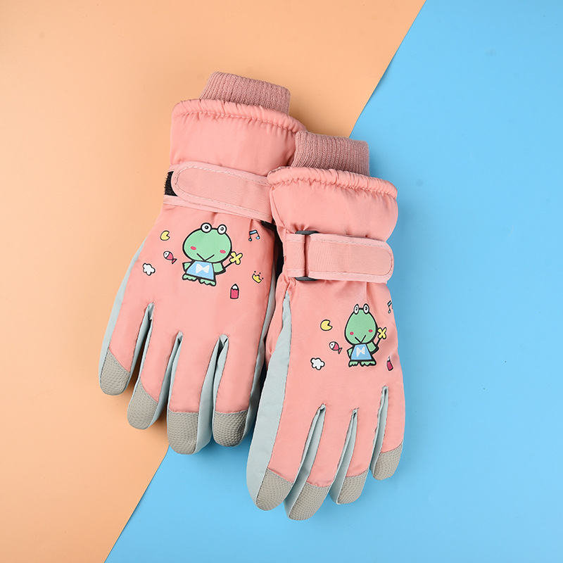 Laste suusakindad Laste soojad lumemängukindad Veekindlad talvebeebipoisid ja -tüdrukud Sametist paksendatud õpilaste jalgrattasõidukindad