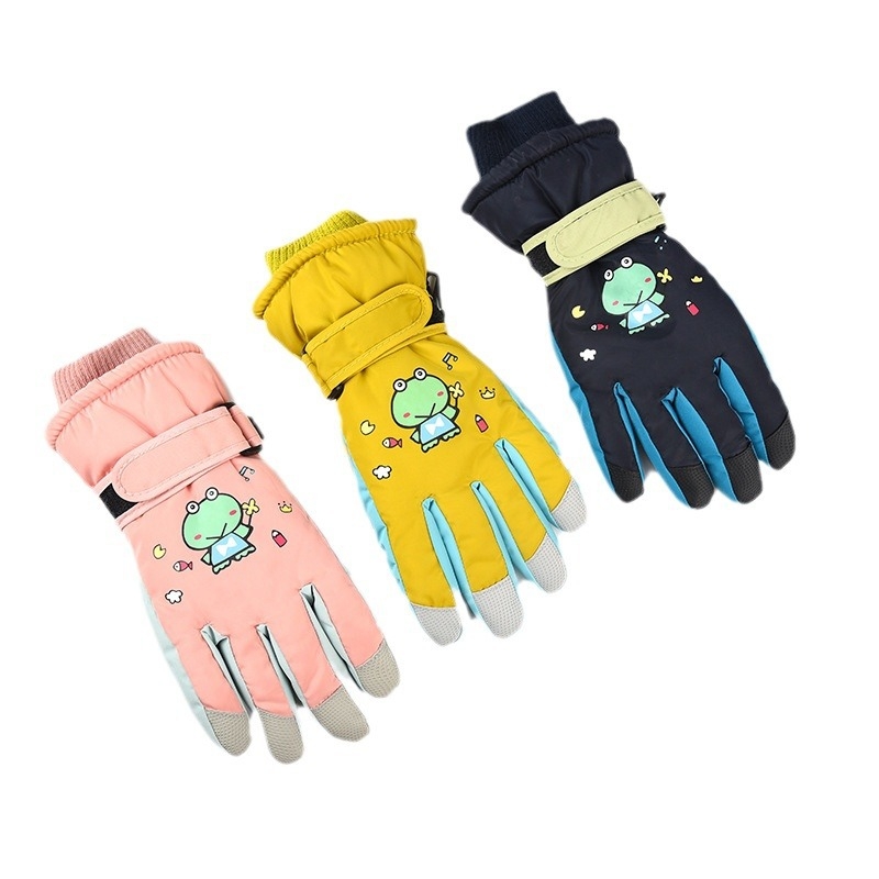 Laste suusakindad Laste soojad lumemängukindad Veekindlad talvebeebipoisid ja -tüdrukud Sametist paksendatud õpilaste jalgrattasõidukindad