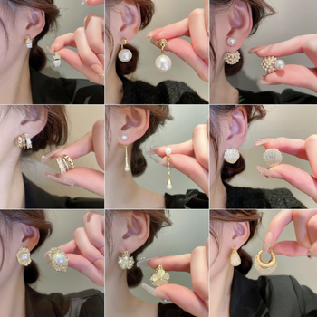 Franču super feju ziedu pušķīšu auskari sievietēm, viegli, grezni, nišas, daudzpusīgi auskari, retro, augstas klases, modes auskari vairumtirdzniecībā