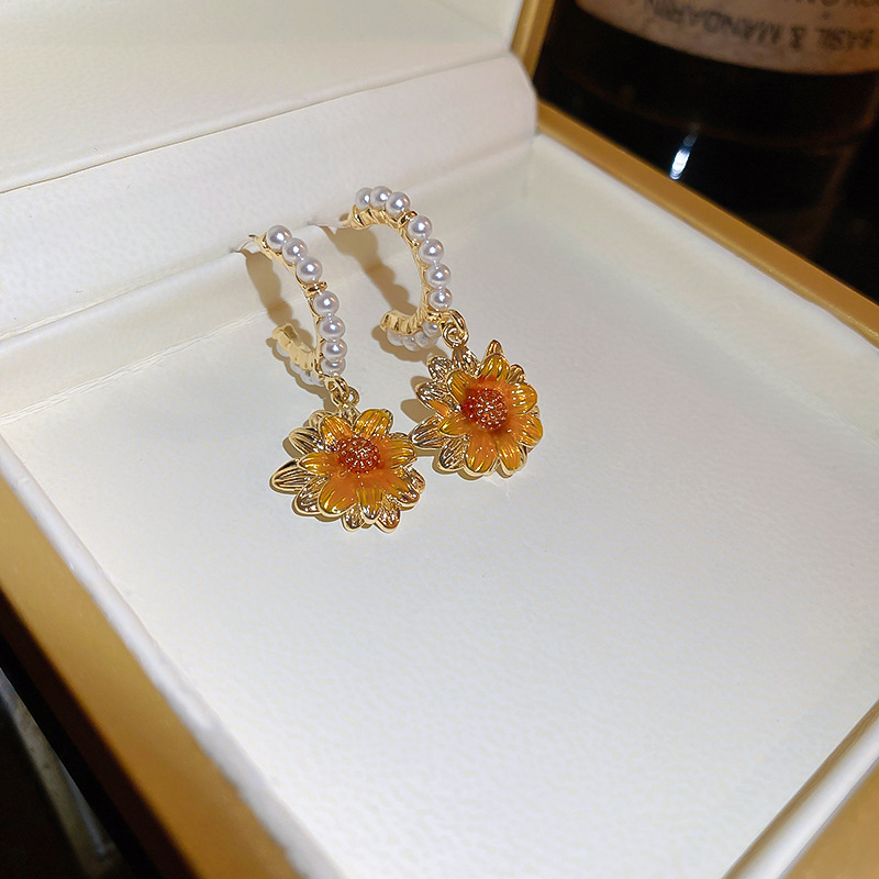 Franču super feju ziedu pušķīšu auskari sievietēm, viegli, grezni, nišas, daudzpusīgi auskari, retro, augstas klases, modes auskari vairumtirdzniecībā