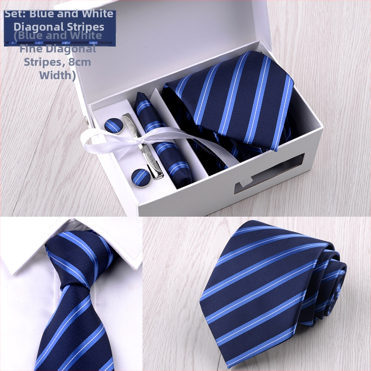 Vīriešu sešdaļīgs, melns, svītrains, vīriešu uzvalks, melns, 8 cm, svītrains, kaklasaite, līgavaiņa kāzu dāvanu kastīte