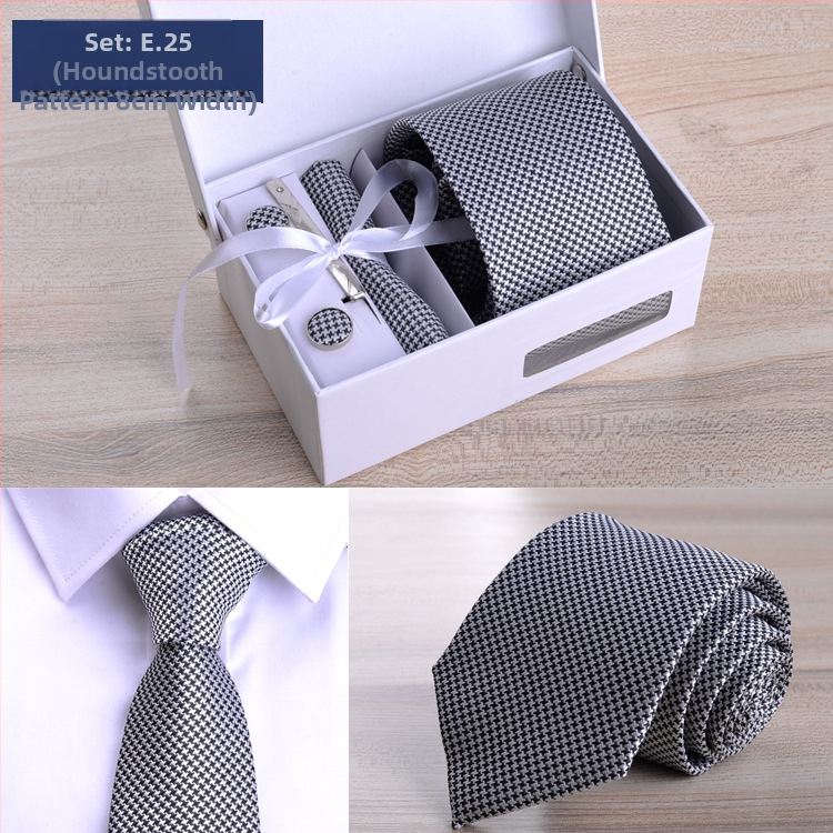 Vīriešu sešdaļīgs, melns, svītrains, vīriešu uzvalks, melns, 8 cm, svītrains, kaklasaite, līgavaiņa kāzu dāvanu kastīte