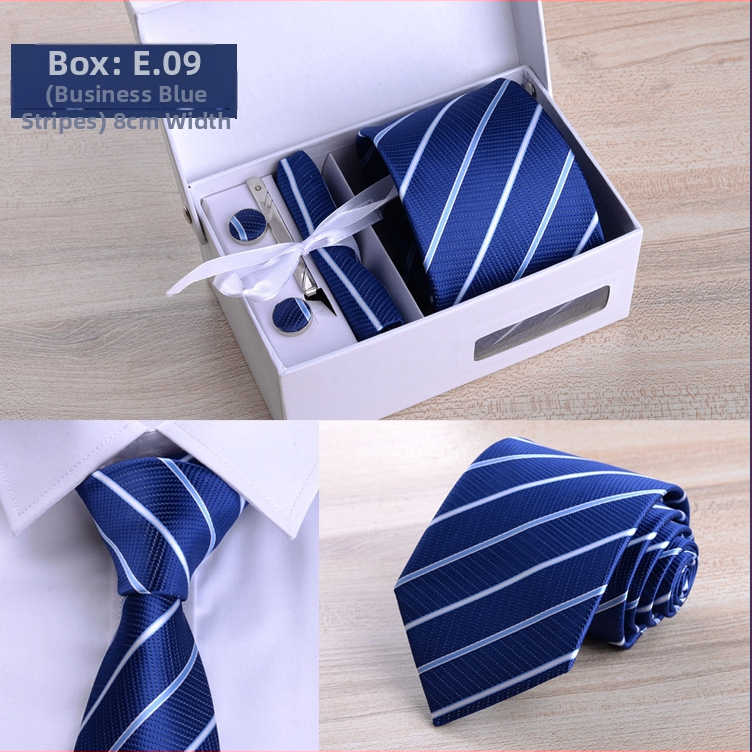 Vīriešu sešdaļīgs, melns, svītrains, vīriešu uzvalks, melns, 8 cm, svītrains, kaklasaite, līgavaiņa kāzu dāvanu kastīte