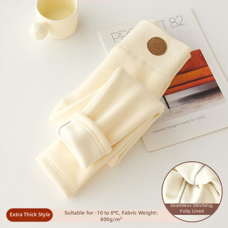 Tüdrukute fliisvoodriga retuusid, paksendatud sügis- ja talveriided, valged, ühes tükis sametist soojad talvepüksid, mustad, laste soojad püksid