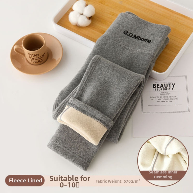 Tüdrukute fliisvoodriga retuusid, paksendatud sügis- ja talveriided, valged, ühes tükis sametist soojad talvepüksid, mustad, laste soojad püksid