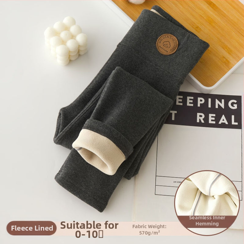 Tüdrukute fliisvoodriga retuusid, paksendatud sügis- ja talveriided, valged, ühes tükis sametist soojad talvepüksid, mustad, laste soojad püksid