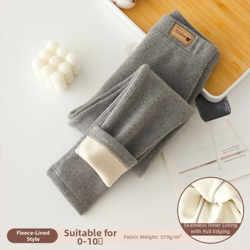 Tüdrukute fliisvoodriga retuusid, paksendatud sügis- ja talveriided, valged, ühes tükis sametist soojad talvepüksid, mustad, laste soojad püksid