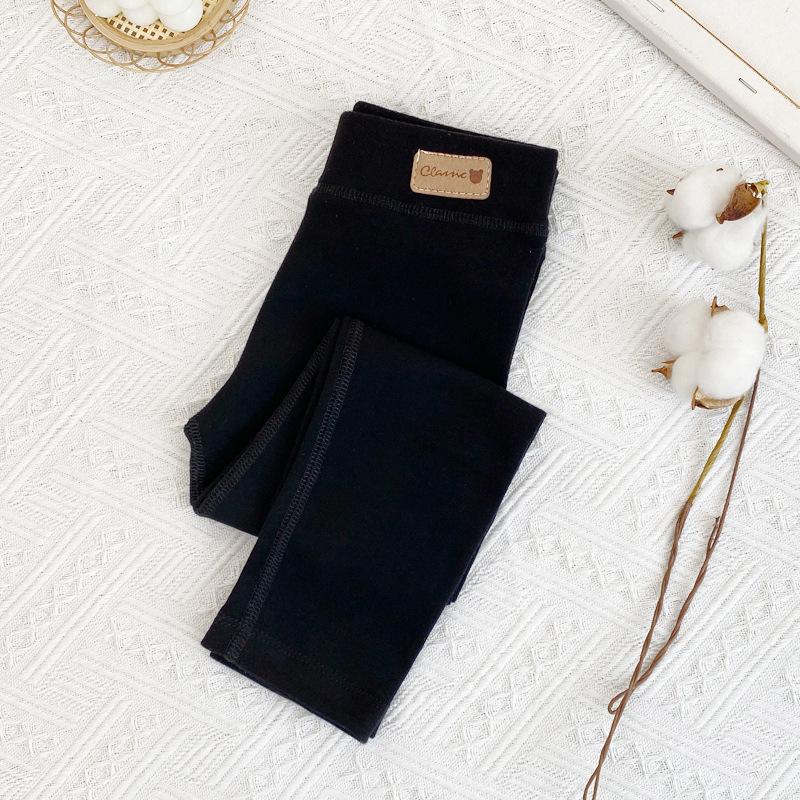 Tüdrukute fliisvoodriga retuusid, paksendatud sügis- ja talveriided, valged, ühes tükis sametist soojad talvepüksid, mustad, laste soojad püksid