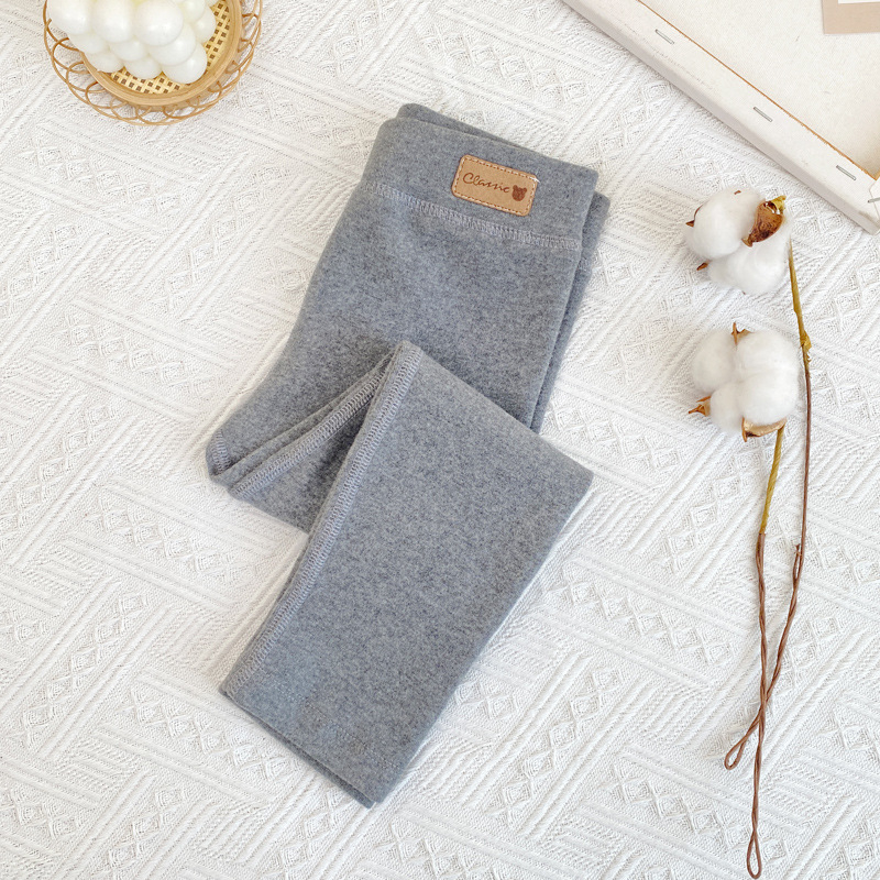 Tüdrukute fliisvoodriga retuusid, paksendatud sügis- ja talveriided, valged, ühes tükis sametist soojad talvepüksid, mustad, laste soojad püksid