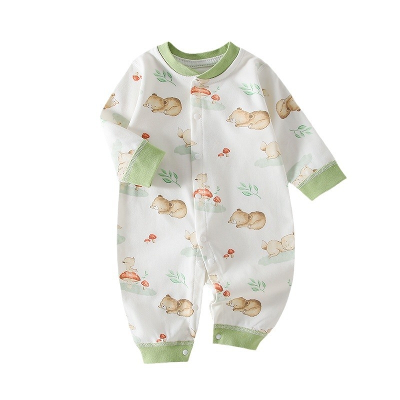 Бебешки дрехи от чист памук, пролетни и есенни гащеризони за новородени, бебешки гащеризони без кости, бельо без ръкави, бебешки пижами