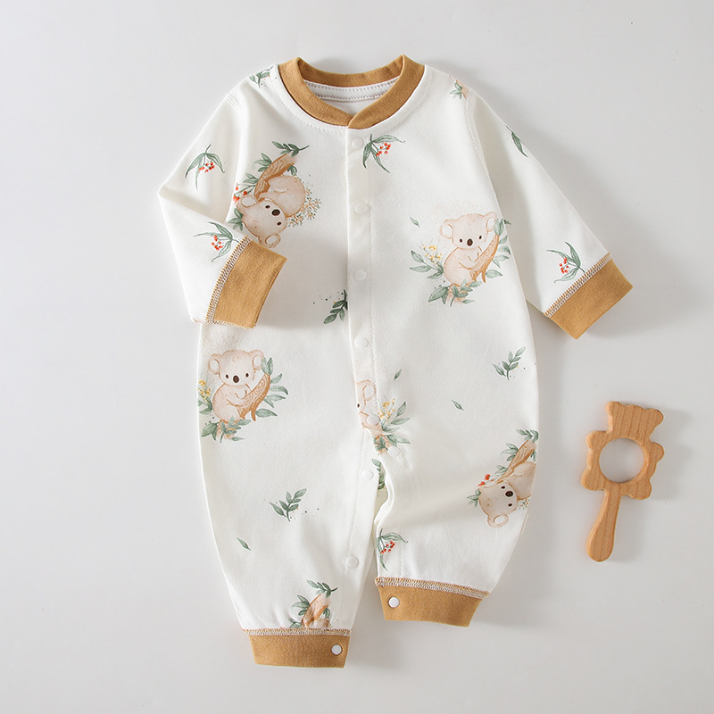 Бебешки дрехи от чист памук, пролетни и есенни гащеризони за новородени, бебешки гащеризони без кости, бельо без ръкави, бебешки пижами