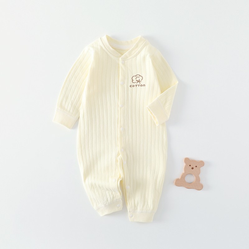 Бебешки дрехи от чист памук, пролетни и есенни гащеризони за новородени, бебешки гащеризони без кости, бельо без ръкави, бебешки пижами