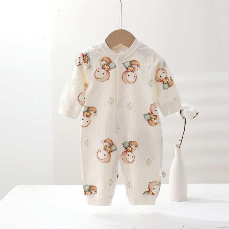 Бебешки дрехи от чист памук, пролетни и есенни гащеризони за новородени, бебешки гащеризони без кости, бельо без ръкави, бебешки пижами