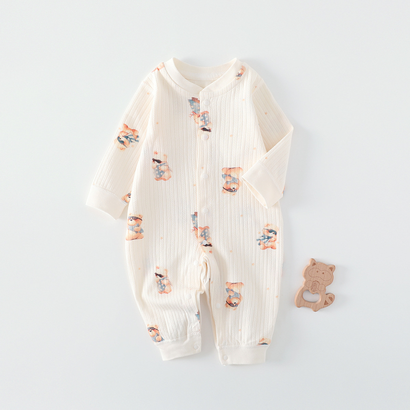 Бебешки дрехи от чист памук, пролетни и есенни гащеризони за новородени, бебешки гащеризони без кости, бельо без ръкави, бебешки пижами