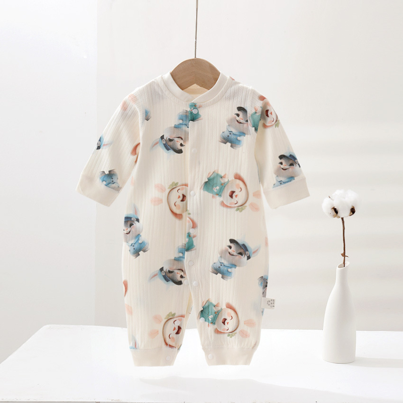 Бебешки дрехи от чист памук, пролетни и есенни гащеризони за новородени, бебешки гащеризони без кости, бельо без ръкави, бебешки пижами