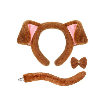 2025 dalmaatsia koera kõrvapaelaga plush-realistlikud loomakõrvad dalmaatsia koera kostüümikostüüm värske ja armas