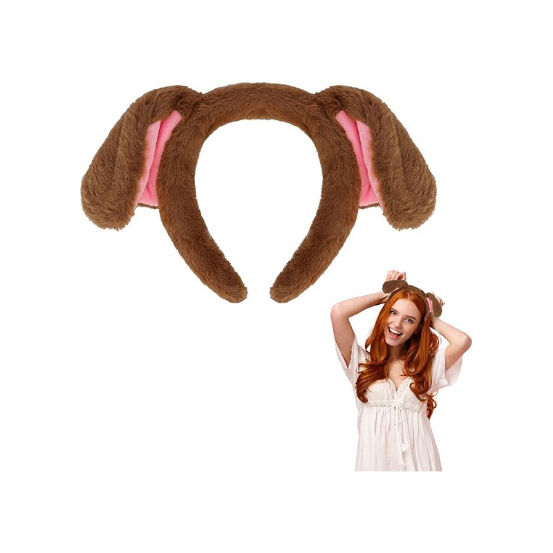 2025 dalmaatsia koera kõrvapaelaga plush-realistlikud loomakõrvad dalmaatsia koera kostüümikostüüm värske ja armas