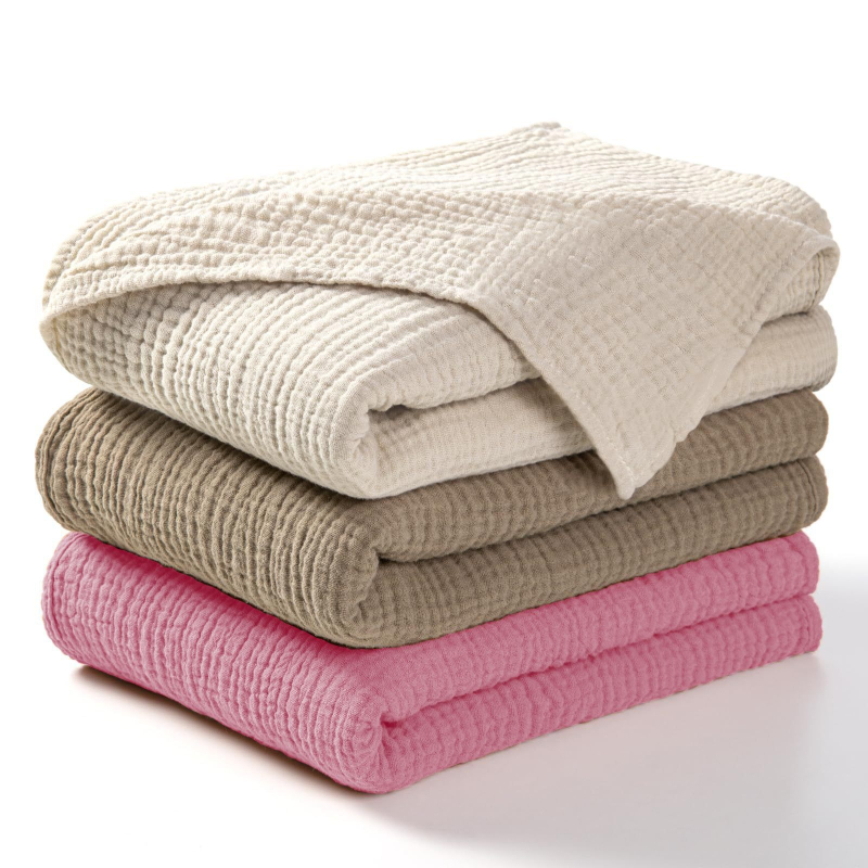 Piiriülene tavaline kahekihiline kortsus lapiga vastsündinud beebirätik beebikrepp-kott ühekordne beebi valesti rätikuga padi vannirätik