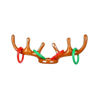 Διασυνοριακό οικολογικό PVC με παχύρρευστο χριστουγεννιάτικο πάρτι, φουσκωτό δαχτυλίδι για το κεφάλι, με κέρατα ελαφιών, διαδραστικό παιχνίδι που ρίχνει παιχνίδια