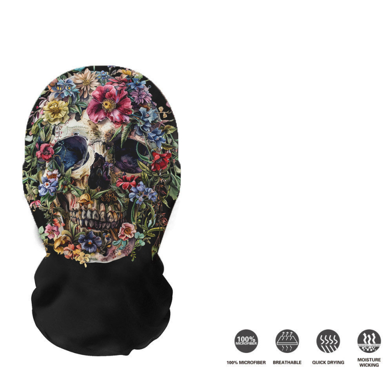 Трансгранична европейска и американска Хелоуин мрежеста маска за лице с щампа на череп, балаклава, забавна шапка на склад