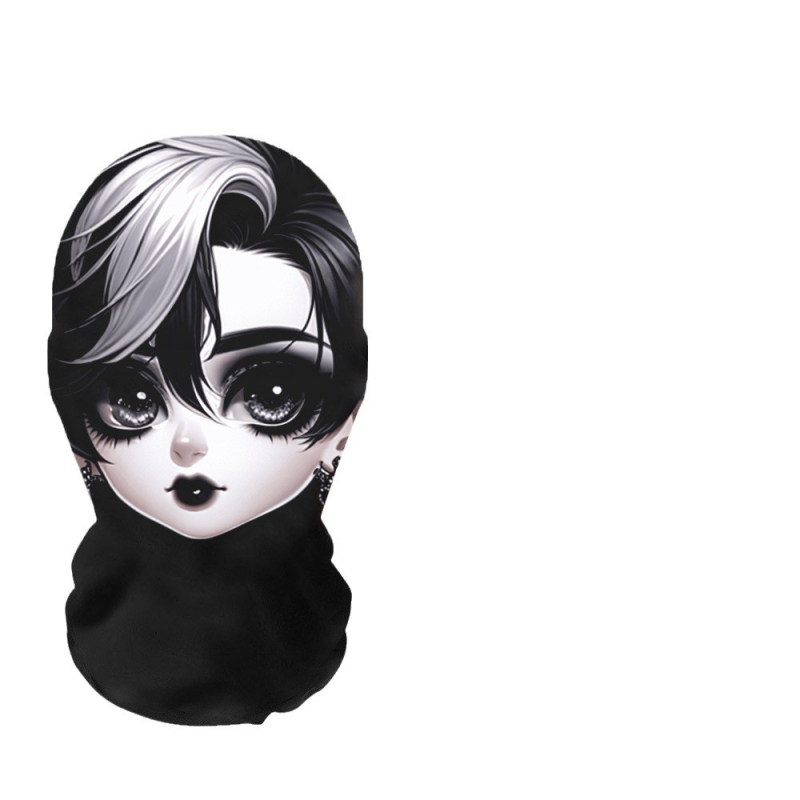 Трансгранична европейска и американска Хелоуин мрежеста маска за лице с щампа на череп, балаклава, забавна шапка на склад
