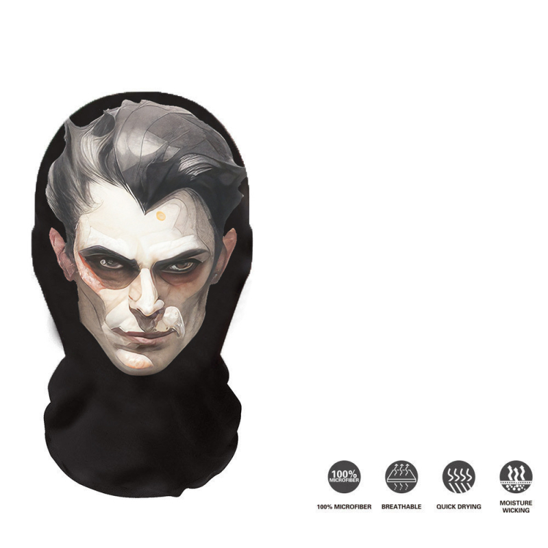 Трансгранична европейска и американска Хелоуин мрежеста маска за лице с щампа на череп, балаклава, забавна шапка на склад