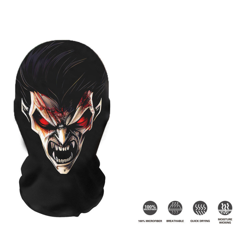 Трансгранична европейска и американска Хелоуин мрежеста маска за лице с щампа на череп, балаклава, забавна шапка на склад