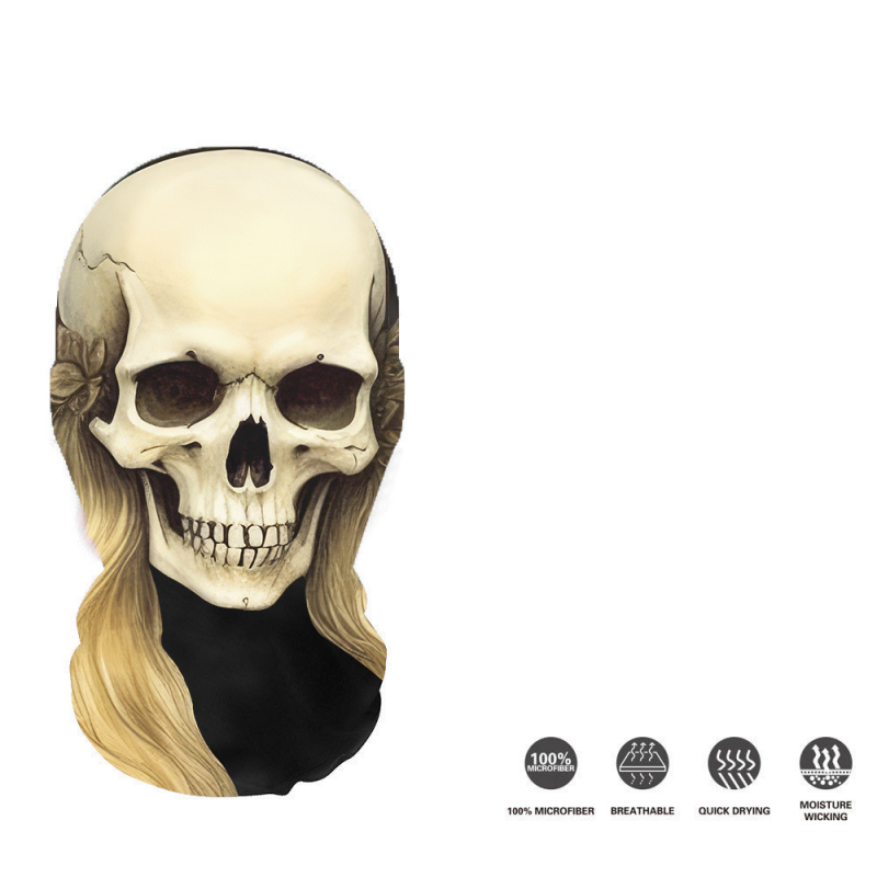 Трансгранична европейска и американска Хелоуин мрежеста маска за лице с щампа на череп, балаклава, забавна шапка на склад