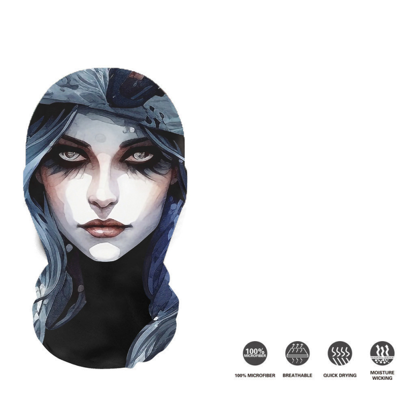 Трансгранична европейска и американска Хелоуин мрежеста маска за лице с щампа на череп, балаклава, забавна шапка на склад