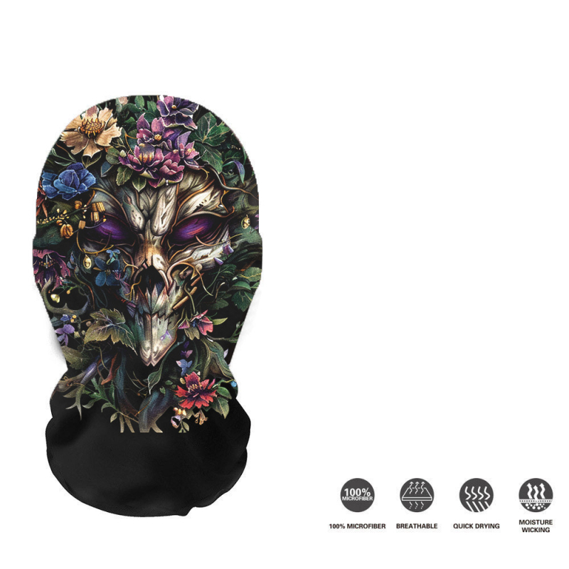 Трансгранична европейска и американска Хелоуин мрежеста маска за лице с щампа на череп, балаклава, забавна шапка на склад