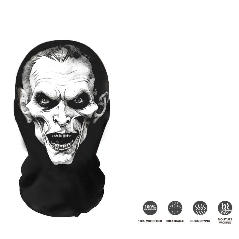 Трансгранична европейска и американска Хелоуин мрежеста маска за лице с щампа на череп, балаклава, забавна шапка на склад