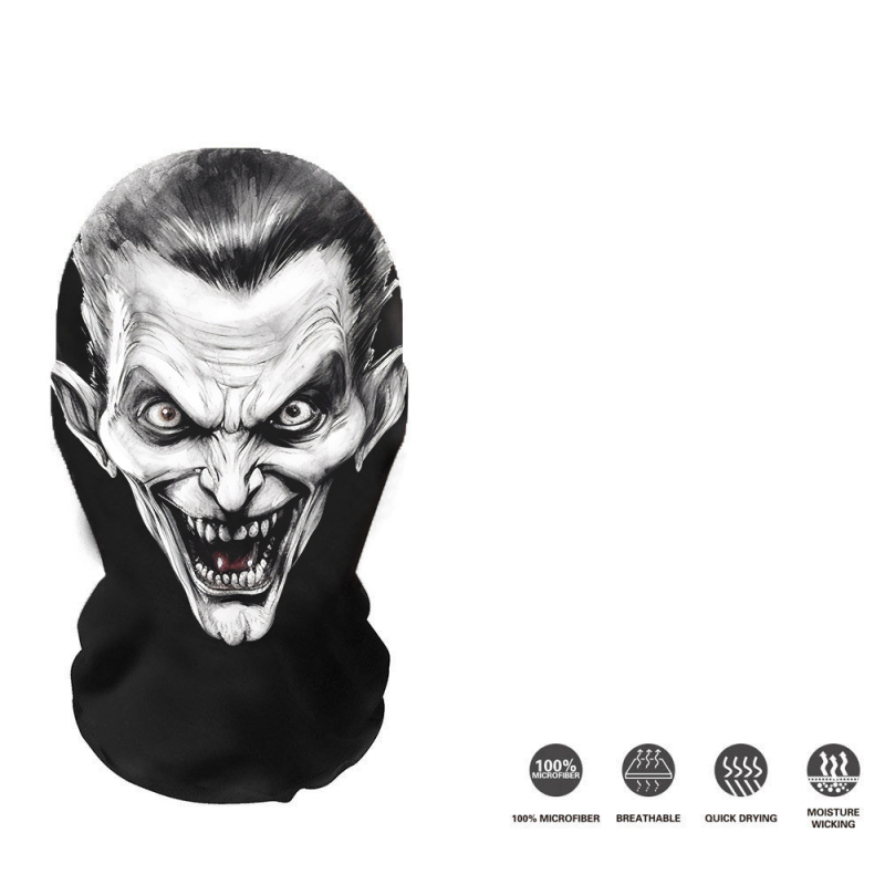 Трансгранична европейска и американска Хелоуин мрежеста маска за лице с щампа на череп, балаклава, забавна шапка на склад