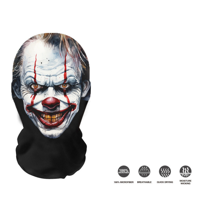 Трансгранична европейска и американска Хелоуин мрежеста маска за лице с щампа на череп, балаклава, забавна шапка на склад