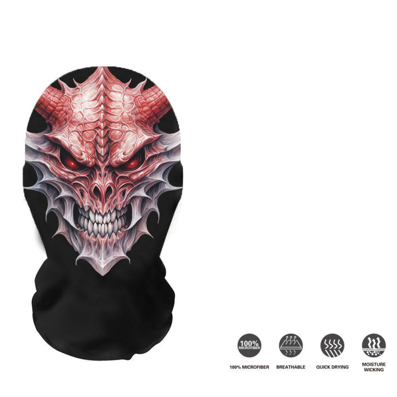 Трансгранична европейска и американска Хелоуин мрежеста маска за лице с щампа на череп, балаклава, забавна шапка на склад