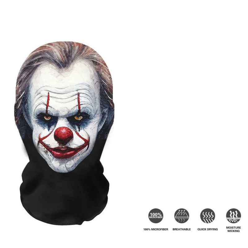 Трансгранична европейска и американска Хелоуин мрежеста маска за лице с щампа на череп, балаклава, забавна шапка на склад