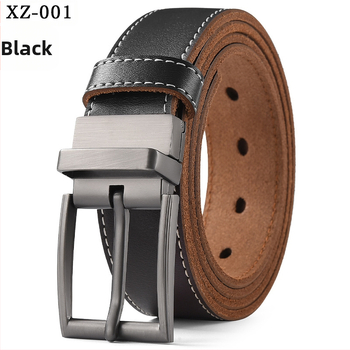 Vyriškas laisvalaikio stiliaus diržas su sagtimi iš karvės odos, universalus, natūralios odos diržas, eksportuojamas iš užsienio gamyklos.
