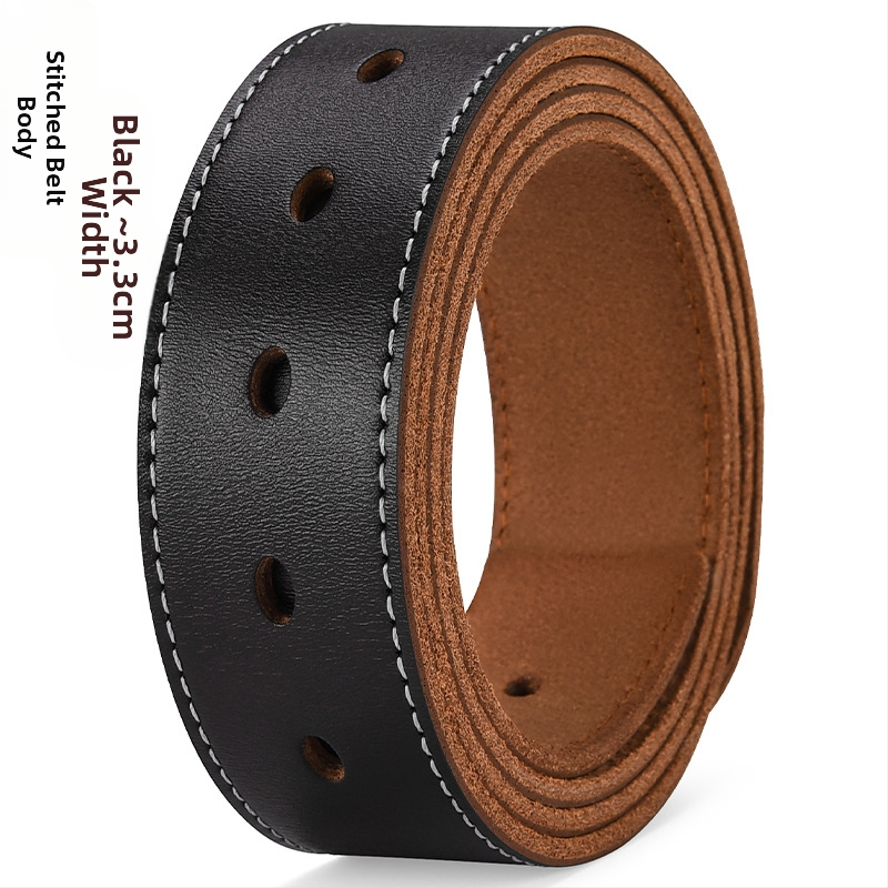 Vyriškas laisvalaikio stiliaus diržas su sagtimi iš karvės odos, universalus, natūralios odos diržas, eksportuojamas iš užsienio gamyklos.