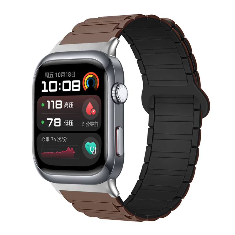 Sobib Huawei Watch D2 kellale, silikoonmagnetilise kolmeosalise rihmaga, vabaaja spordikäepael, tehases laos.