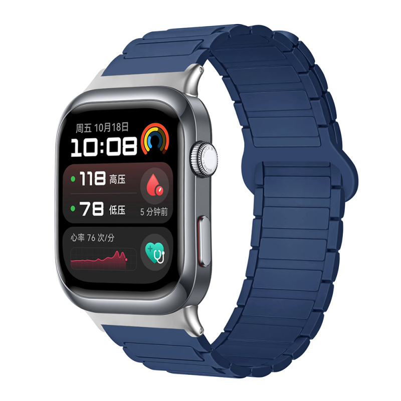 Sobib Huawei Watch D2 kellale, silikoonmagnetilise kolmeosalise rihmaga, vabaaja spordikäepael, tehases laos.