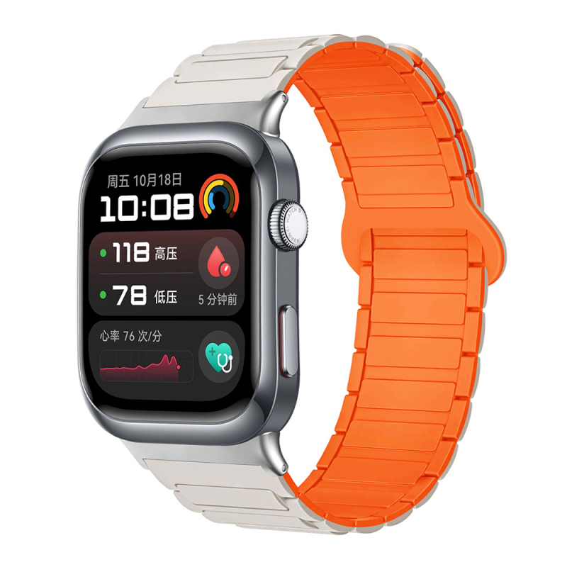 Sobib Huawei Watch D2 kellale, silikoonmagnetilise kolmeosalise rihmaga, vabaaja spordikäepael, tehases laos.