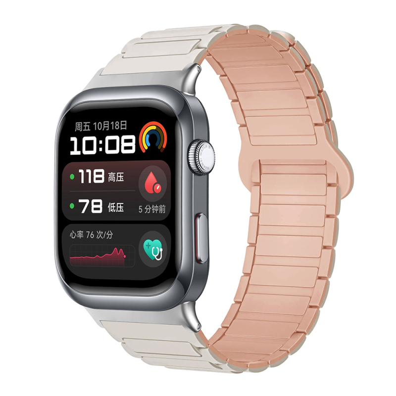 Sobib Huawei Watch D2 kellale, silikoonmagnetilise kolmeosalise rihmaga, vabaaja spordikäepael, tehases laos.